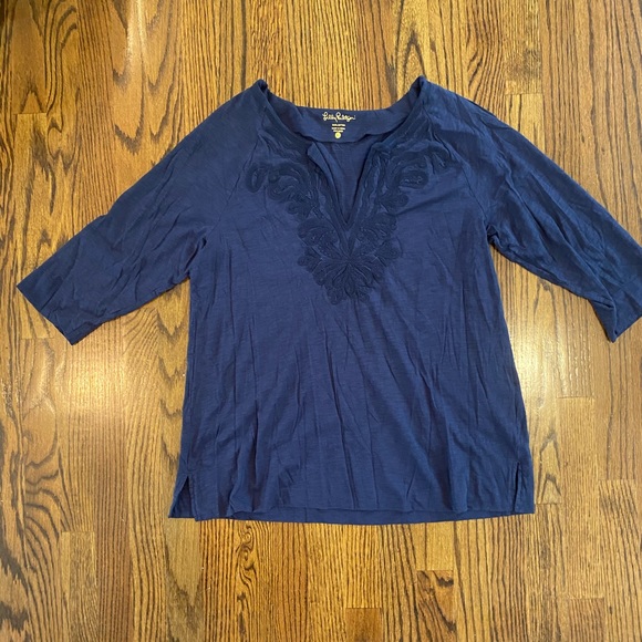 Lilly Pulitzer elbow length tee VGUC XL - Picture 1 of 2